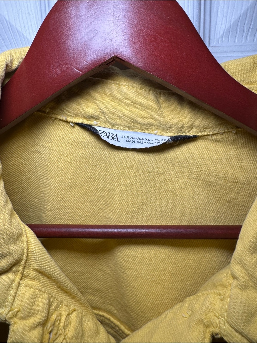 Zara Cropped Yellow Button-Front Denim Jacket - Picture 4 of 8